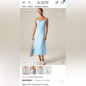 J. Crew Blue Halter Sheath Midi Dress